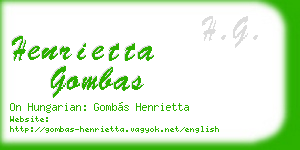 henrietta gombas business card